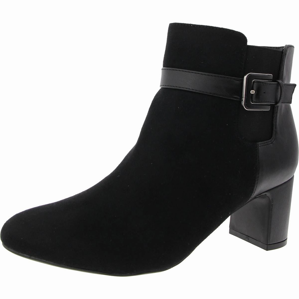 Truly Womens Belted Faux Suede Ankle Boots High-quality Womens Boots discount