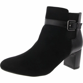 Truly Womens Belted Faux Suede Ankle Boots High-quality Womens Boots discount