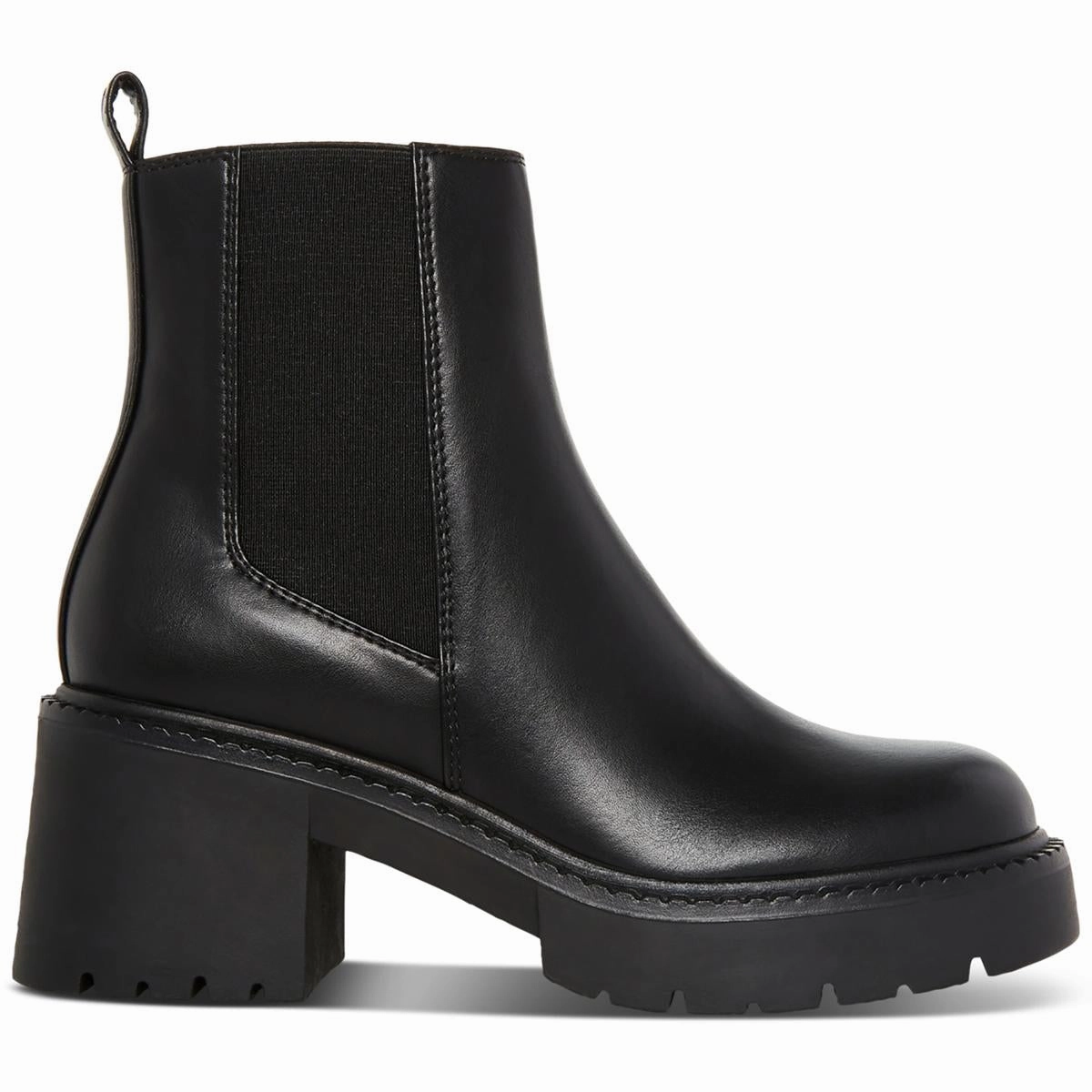 Trust Womens Patent Lugged Sole Chelsea Boots