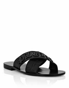 Twist Slides Gothic Plein Mens Sandals outlet deals