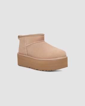 UGG Classic Ultra Mini 1135092-SAN Boot Women's 5 Brown Platform Bootie RHS3427 Womens Boot Deals Today