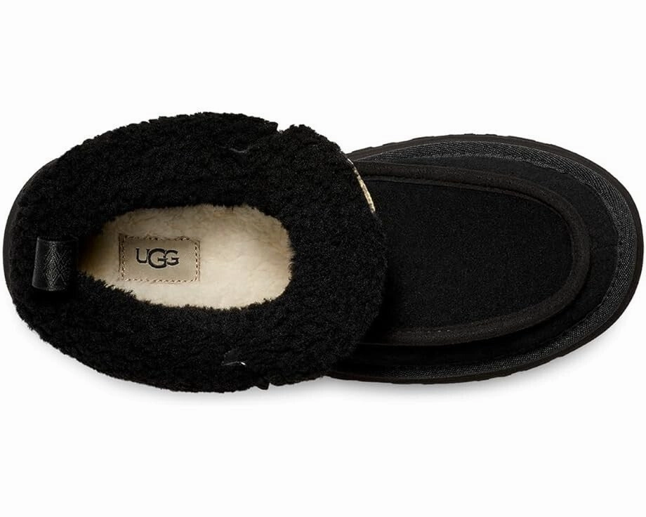 UGG Funkarra Cabin Cuff 1143954 Womens 9 Black Suede Platform Ankle Boots TF6716