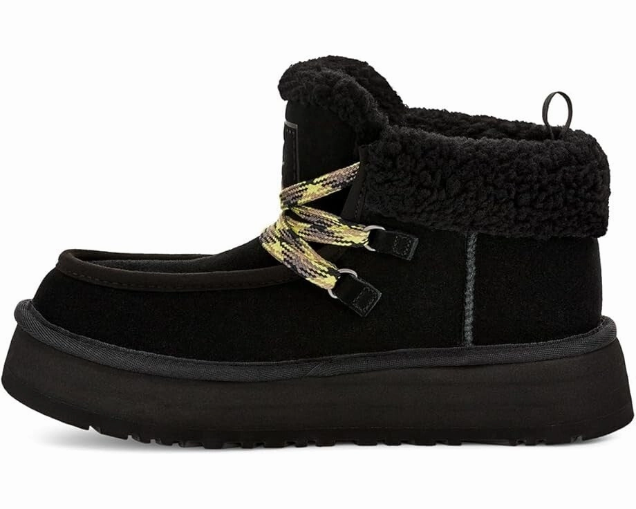 UGG Funkarra Cabin Cuff 1143954 Womens 9 Black Suede Platform Ankle Boots TF6716