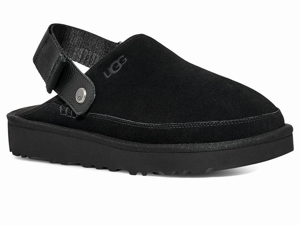 UGG Goldencoast Clogs Men's US 8 Black Suede Slingback Lifestyle Sandals ZPO2181 Mens Sandals outlet deals