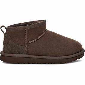UGG K Classic Ultra Mini Boots Burnt Cedar Teddy Boots for Kids online deal