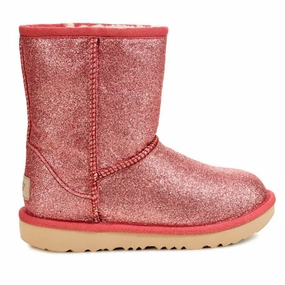 UGG Kids Classic Short Glitter Pink Winter Boots for Kids on sale