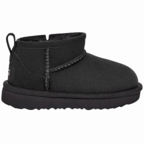 UGG T Classic Ultra Mini Black Teddy Boots for Kids online deal