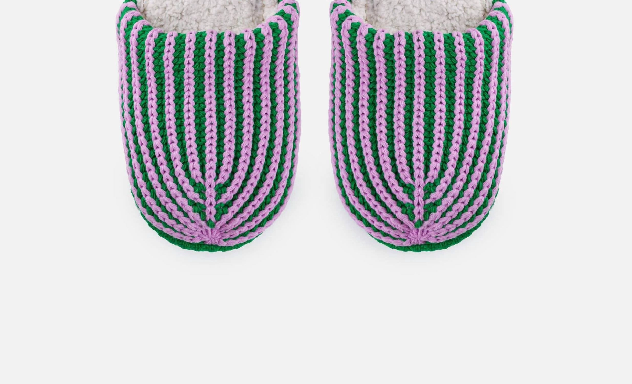 Unisex - Chunky Rib Slide Slipper In Kelly Lilac