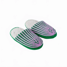Unisex - Chunky Rib Slide Slipper In Kelly Lilac Womens Slippers at low price