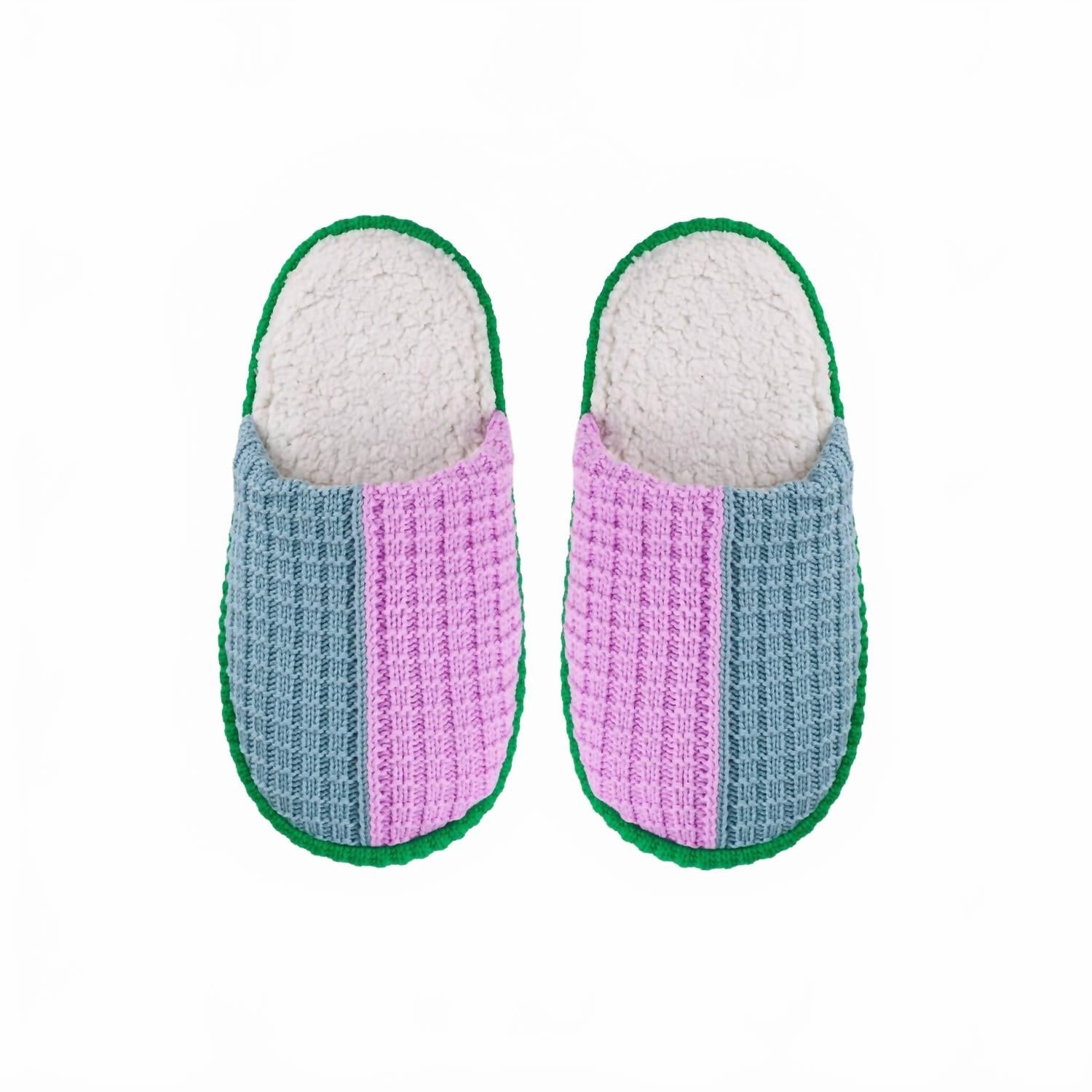 Unisex - Colorblock Slide Slipper In Stone Blue Lilac