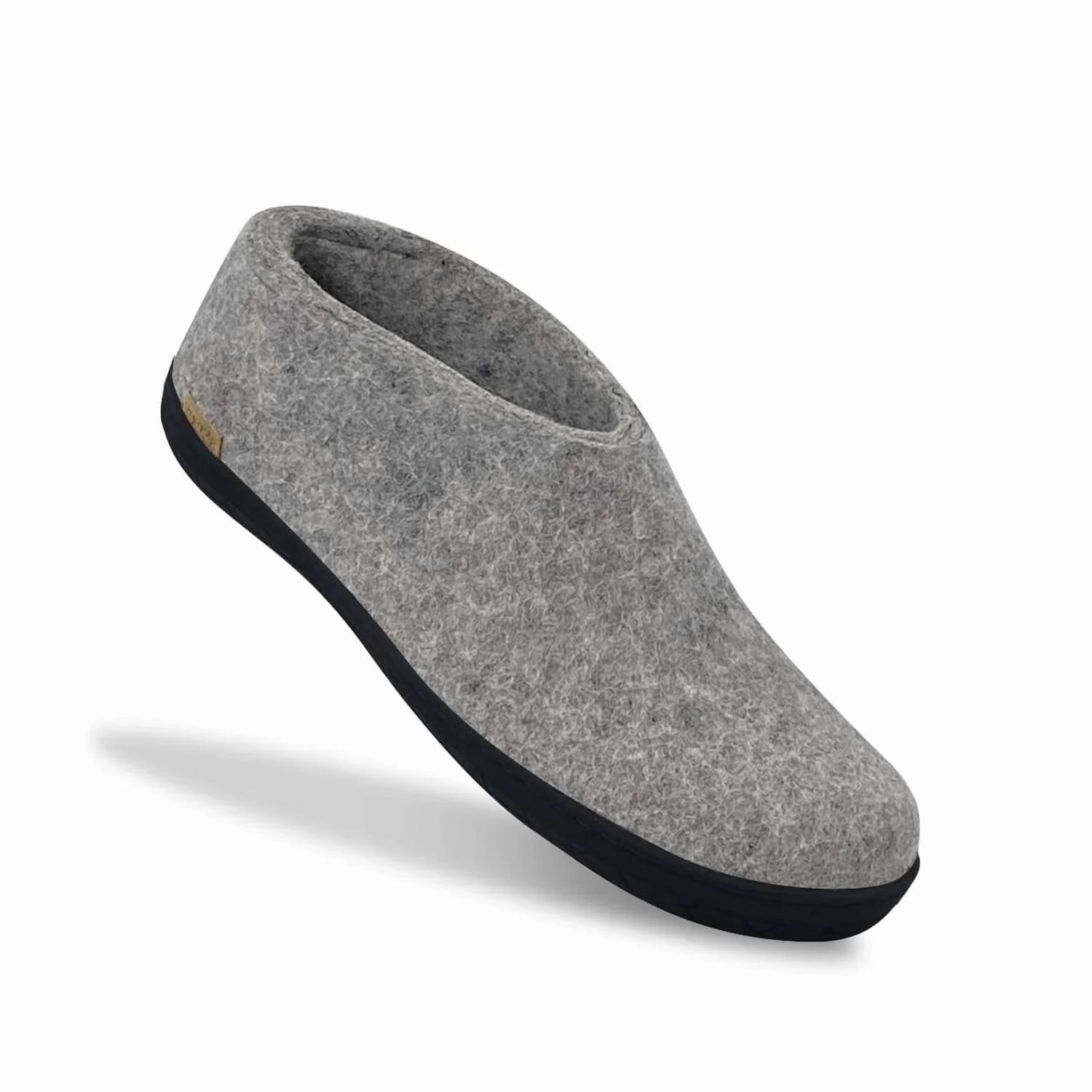 Unisex Felt Slipper With Natural Rubber Sole In Grey Womens Slippers at low price