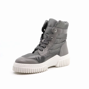 Unisex Laced Up Hiker Boot In Grey Womens Casual Boots clearance