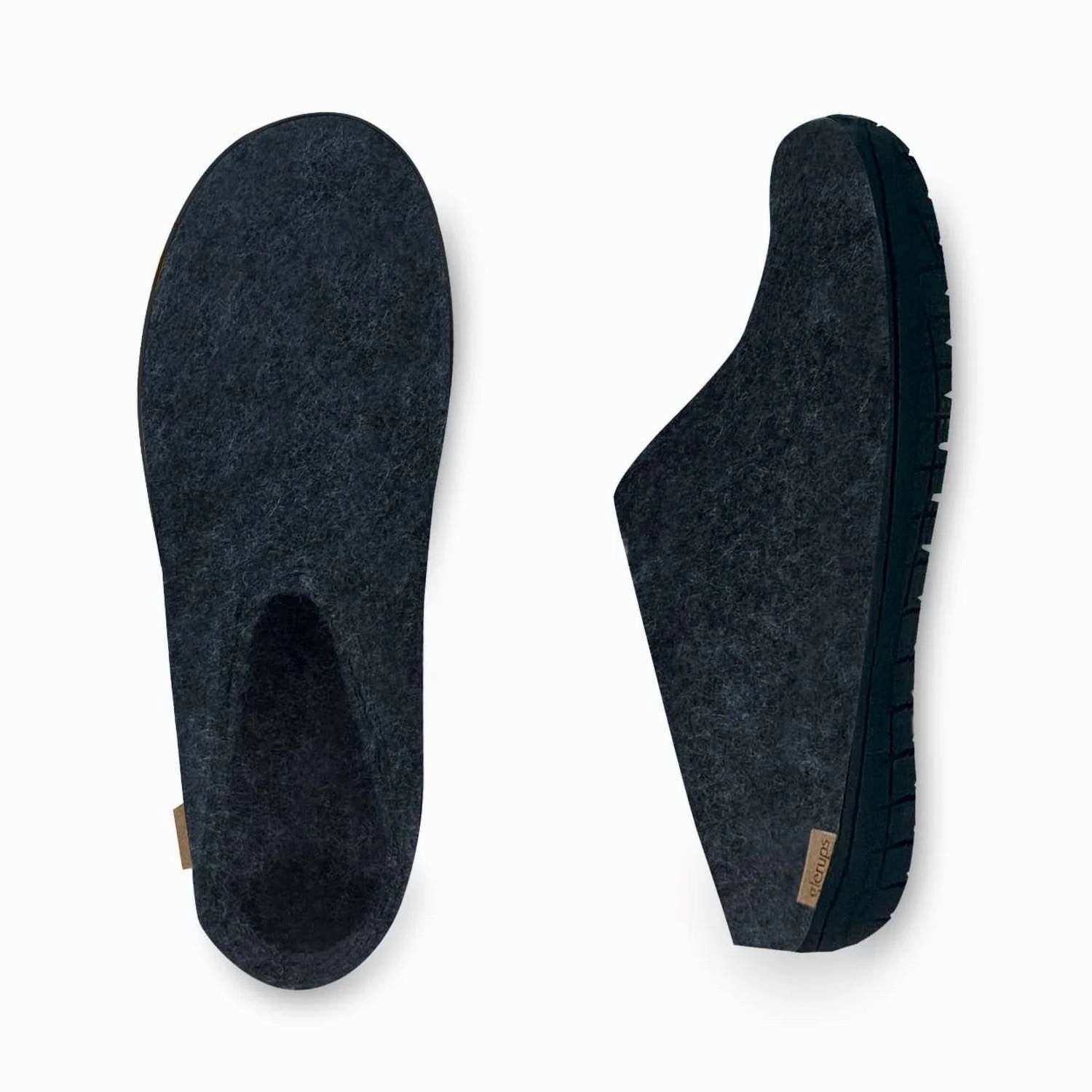 Unisex Slip-On With Black Natural Rubber Sole In Denim