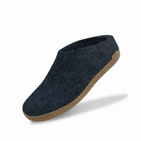 Unisex Slip-On With Leather Sole In Denim Womens Slippers at low price