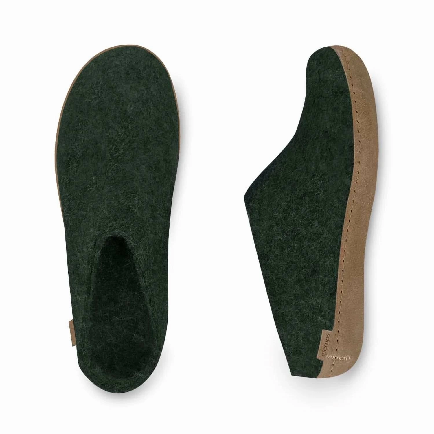 Unisex Slip-On With Leather Sole In Forest