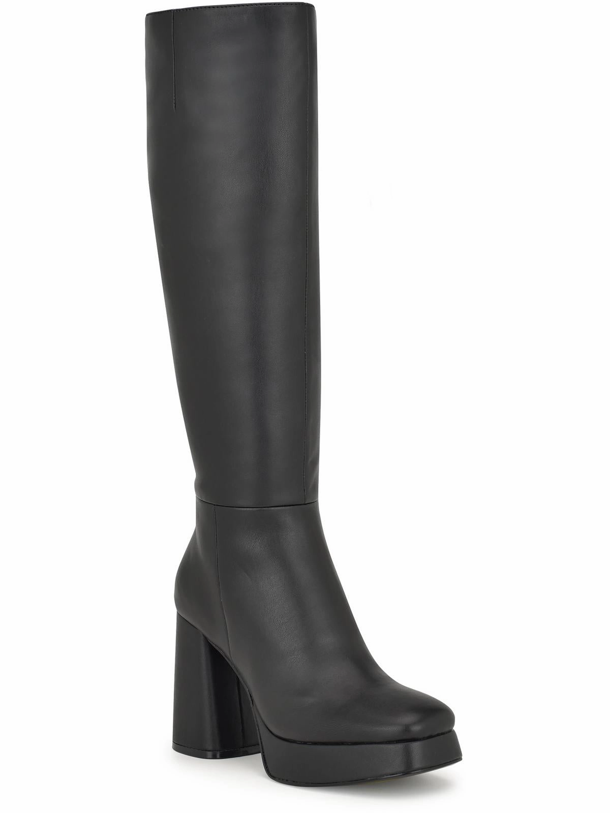 Vadda 3 Womens Faux Leather Platform Knee-High Boots Womens Dress Boots for less