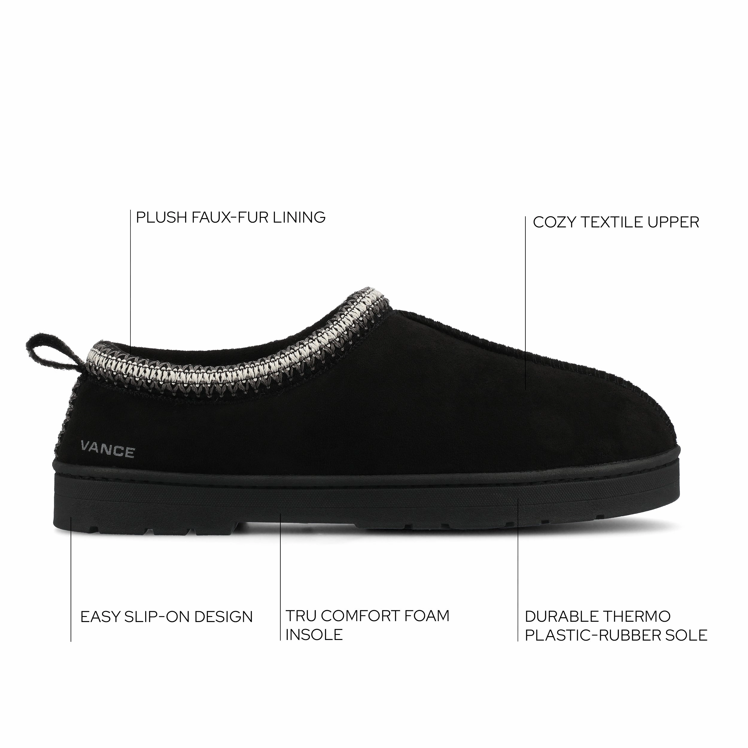 Vance Mens Wheeler Shearling Clog Slipper
