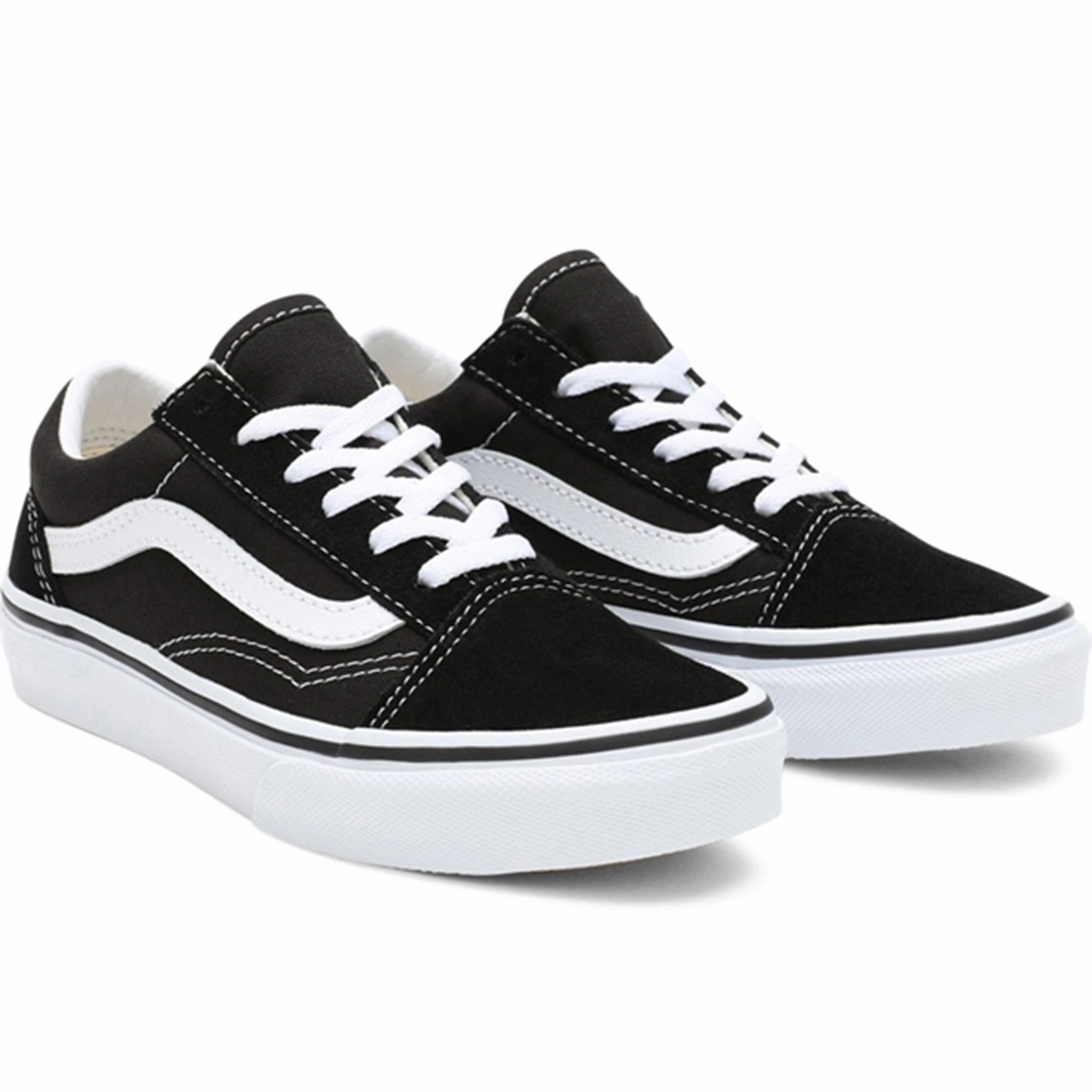 VANS Old Skool Black/True White Shoes Kids Sneakers with Laces sale