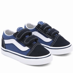 VANS Old Skool V Navy Sko Kids Velcro Sneakers discount