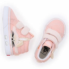 VANS SK8-Mid Reissue V Rabbit Sneakers Garden Party Peach Dust Kids Velcro Sneakers discount