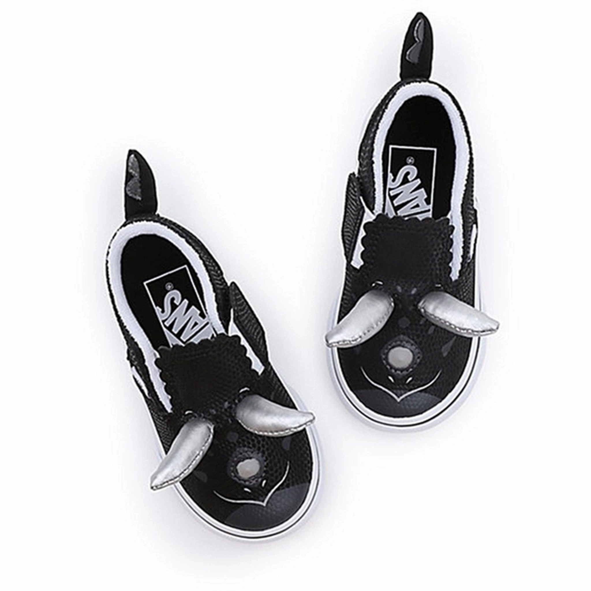 VANS TD Triceratops Slip-On V Dino Sneakers Dino Black/True White Kids Velcro Sneakers discount