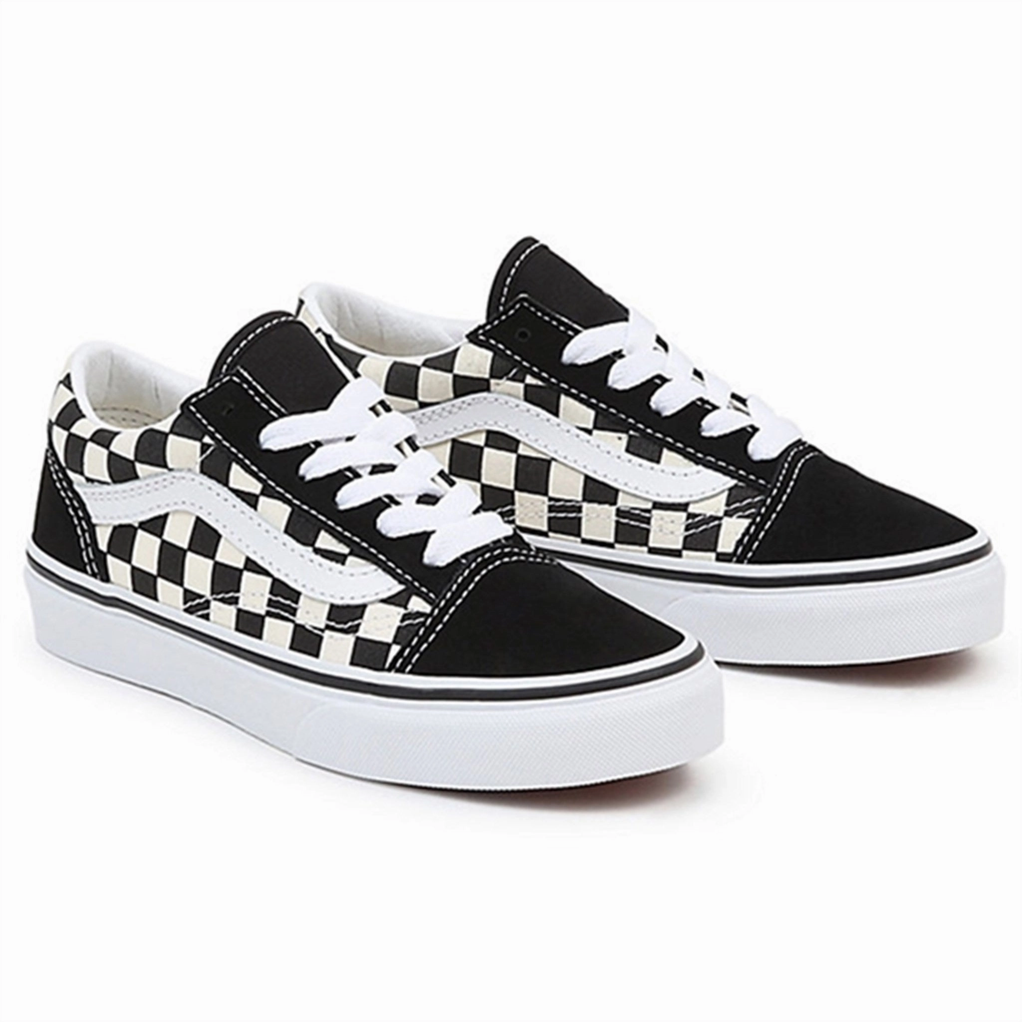 VANS UY Old Skool Sneakers Primary Check Black/White Kids Sneakers with Laces sale