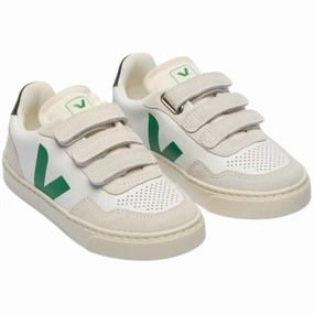 Veja Extra White Emeraude Small V-90 Sneakers Kids Velcro Sneakers discount