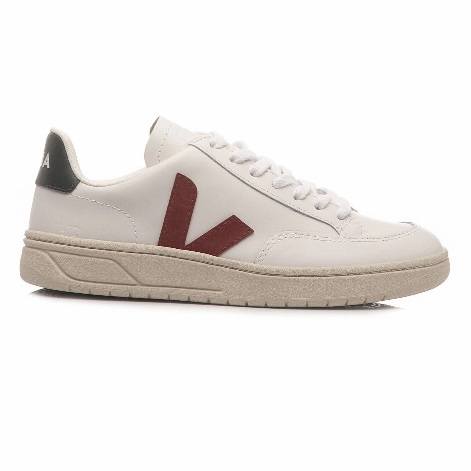 Veja V-12 XD0201955A Sneakers Women's White Marsala Leather Lifestyle Shoes