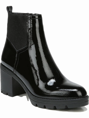 Verney 2 Womens Patent Leather Block Heel Ankle Boots Hot sale Womens Boots