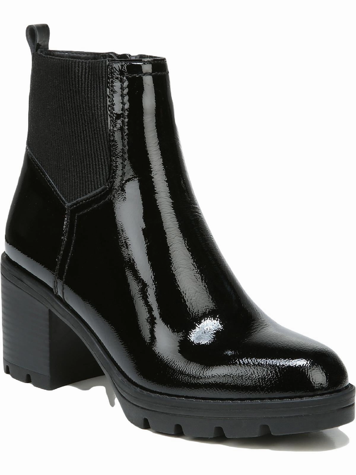 Verney 2 Womens Patent Leather Block Heel Ankle Boots Hot sale Womens Boots