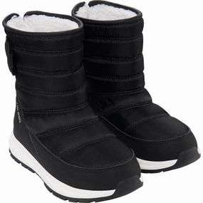 VIKING Black Equip Warm WP 1V Pull on Cheap Kids Winter Footwear