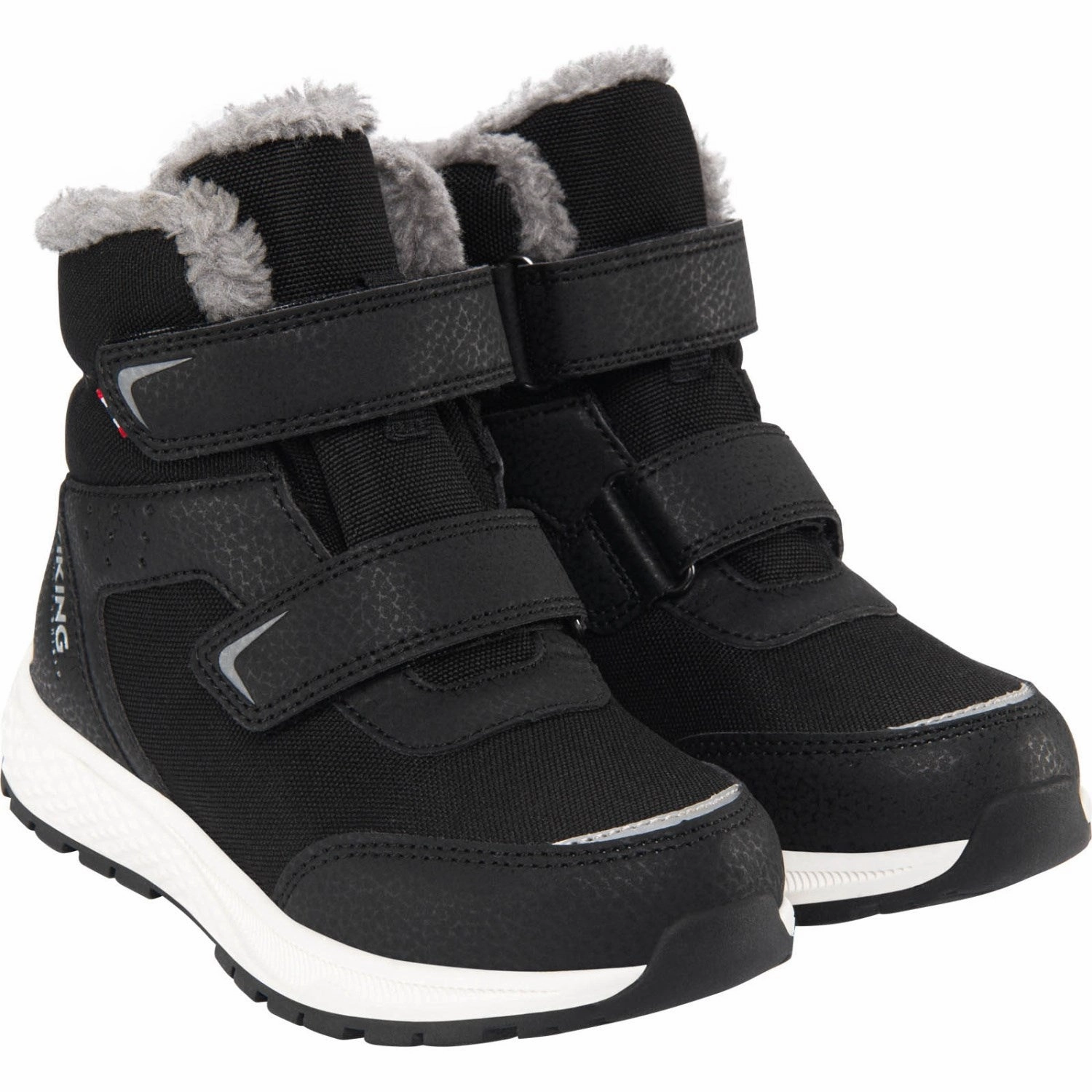 VIKING Black/Grey Equip Warm WP 2V Cheap Kids Winter Footwear