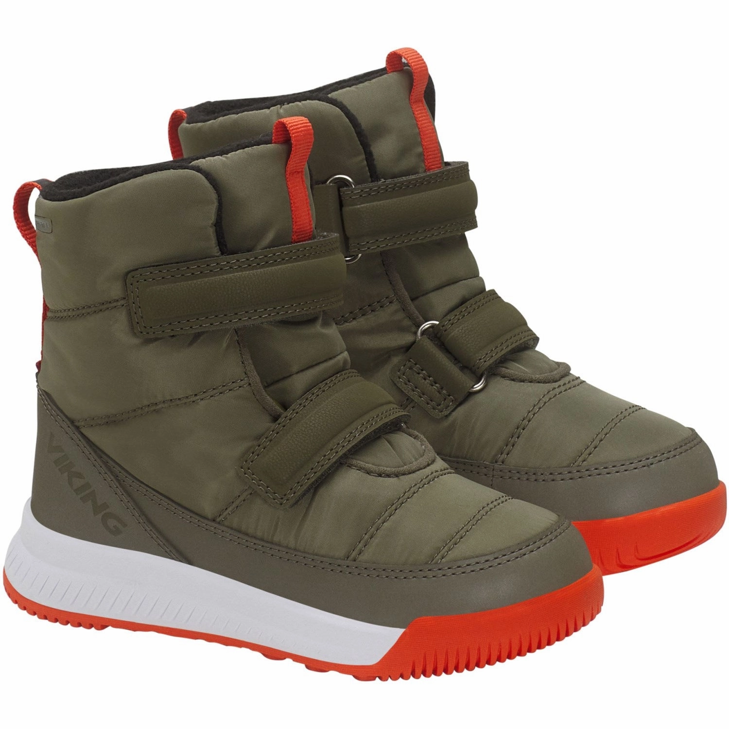 VIKING Olive/Red Aery Reflex Warm GTX 2V Cheap Kids Winter Footwear