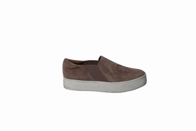 Vince Warren Platform Slip On Sneakers in Beige Suede Buy Womens Sneakers online shop