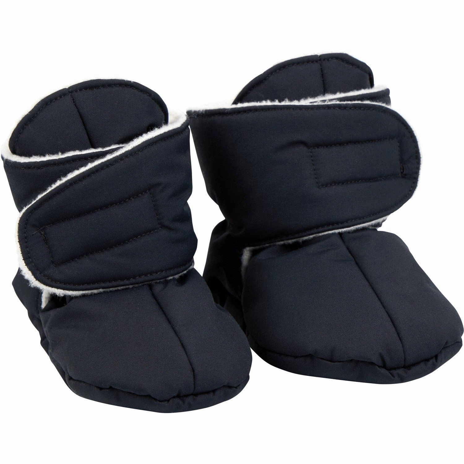 Voksi Black Baby Booties-Black Light Grey Winter Kids Overshoes on clearance