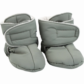 Voksi Meadow Green Baby Booties-Meadow Green Light Grey Winter Kids Overshoes on clearance