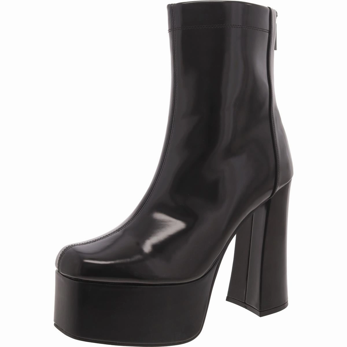 Voyager Womens Faux Leather Zipper Ankle Boots