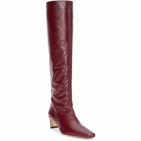 Wally Boot Womens Solid Leather Knee-High Boots Womens Boots sale online