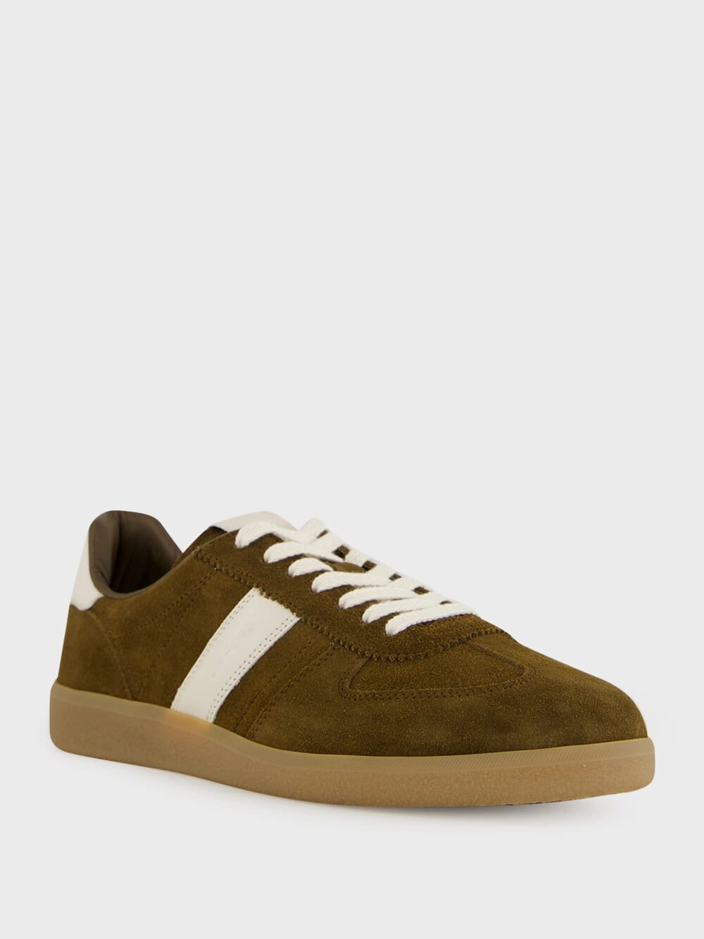 Walnut Brown Suede Low-Top Sneakers