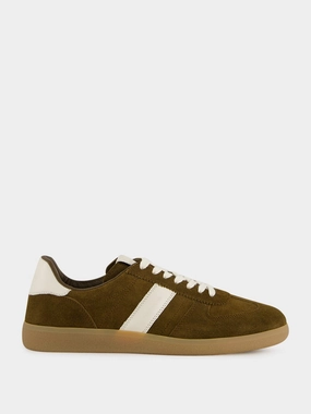 Walnut Brown Suede Low-Top Sneakers Promo deal Mens Sneakers