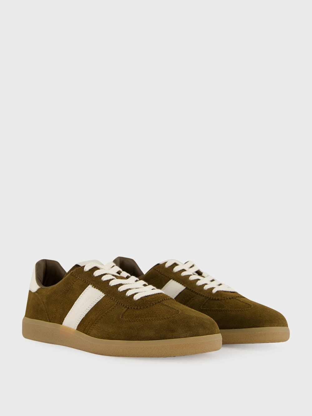 Walnut Brown Suede Low-Top Sneakers
