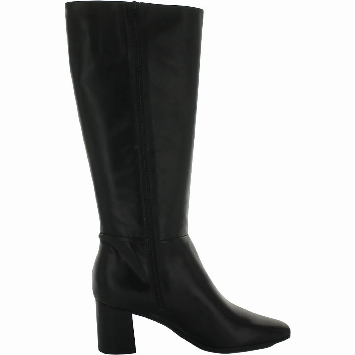 Waylon Womens Faux Leather Square Toe Knee-High Boots
