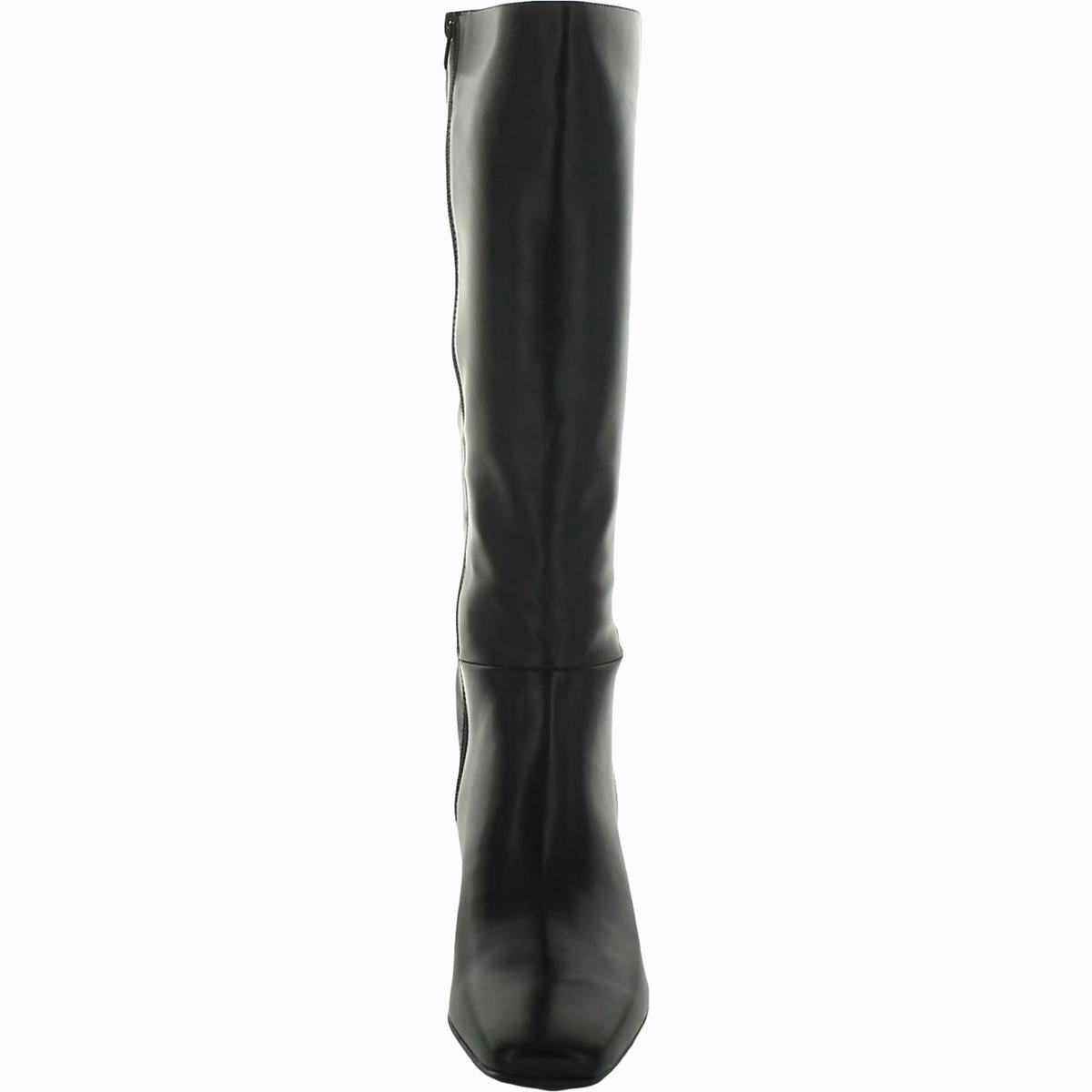Waylon Womens Faux Leather Square Toe Knee-High Boots
