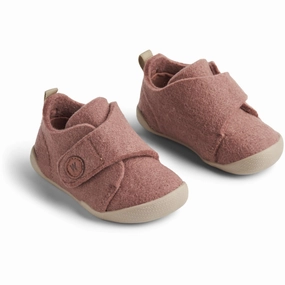 Wheat Dusty Rouge Indoor Shoe Fleecy House Slippers for Kids on sale