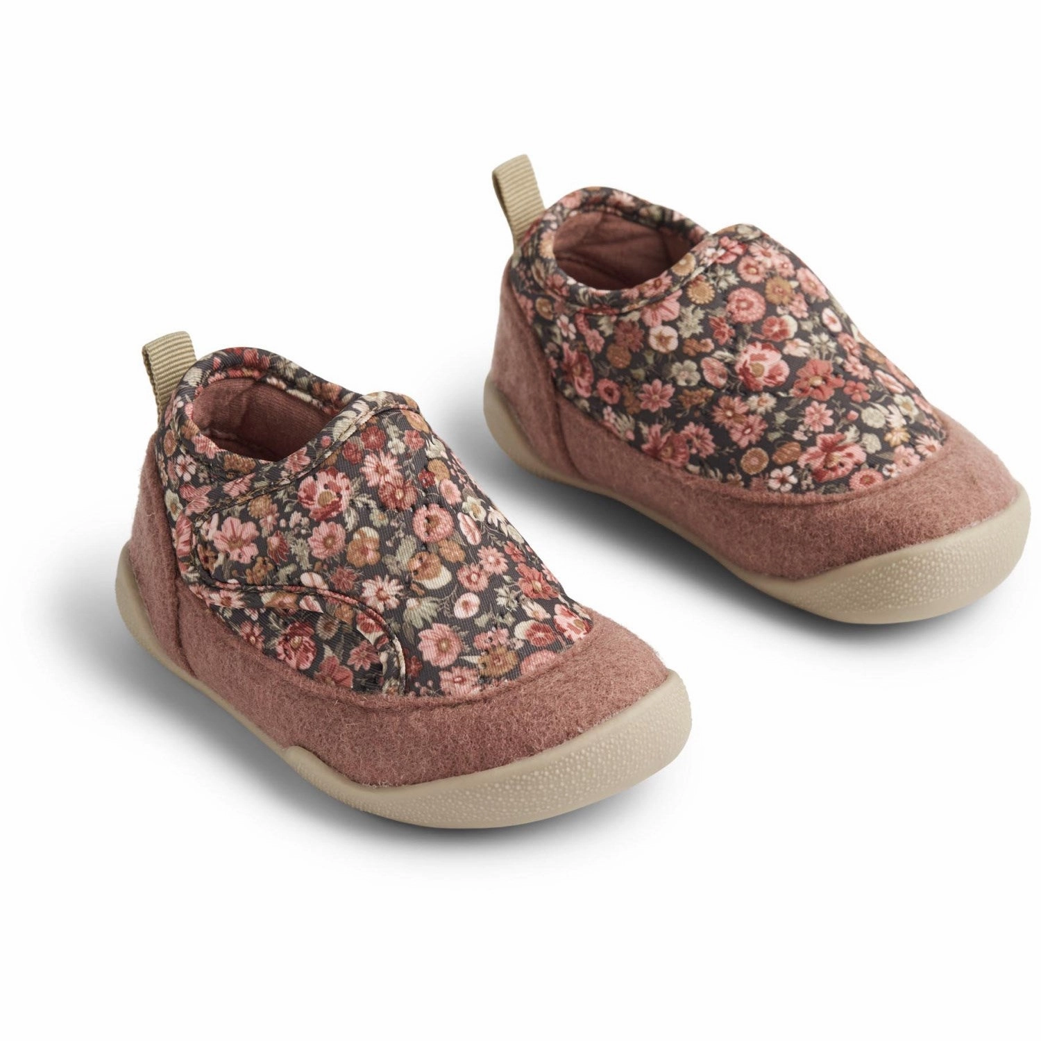 Wheat Dusty Rouge Indoor Shoe Mulle House Slippers for Kids on sale