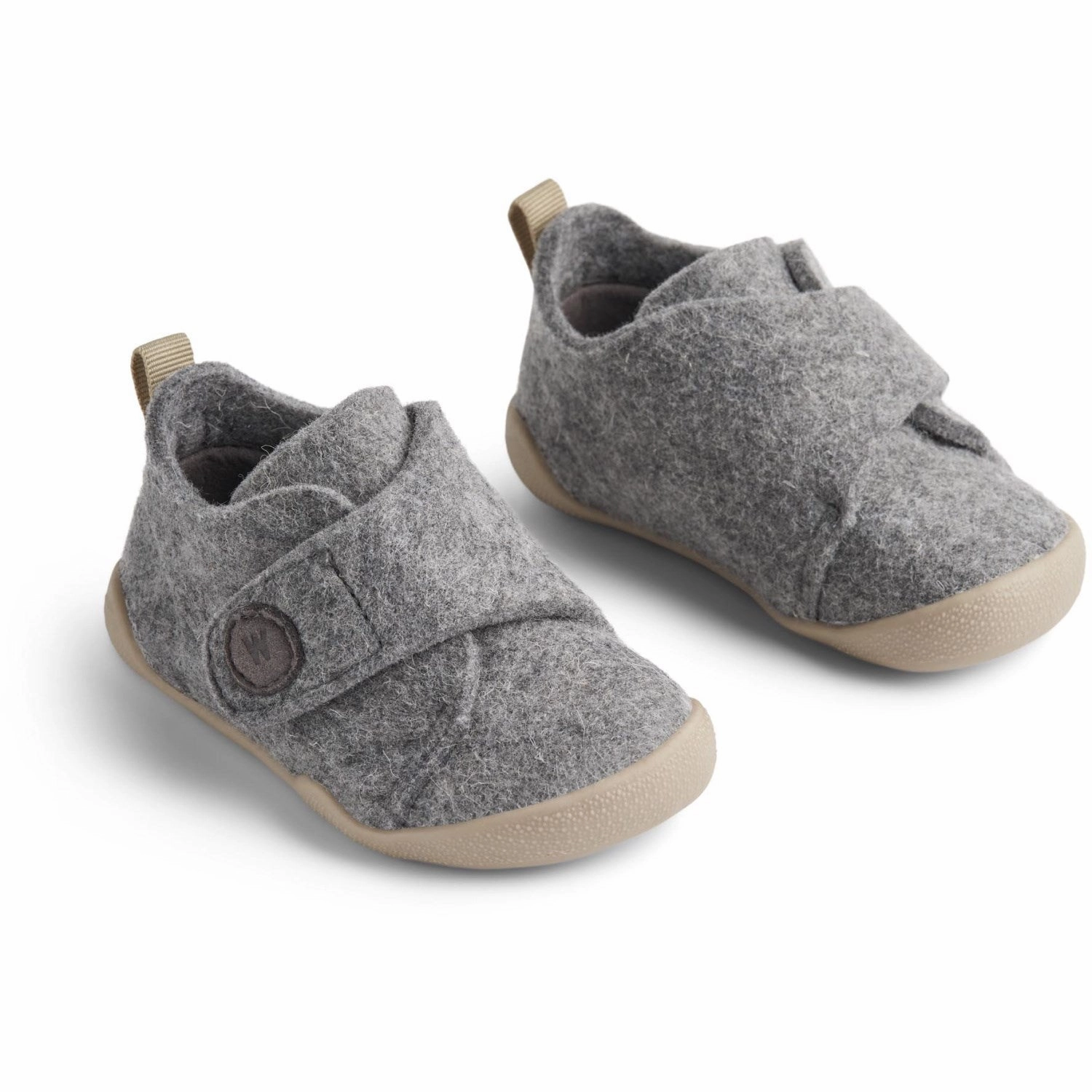 Wheat Grey Indoor Shoe Fleecy House Slippers for Kids on sale