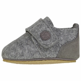 Wheat Marlin Filt Indoor Shoe Grey House Slippers for Kids on sale