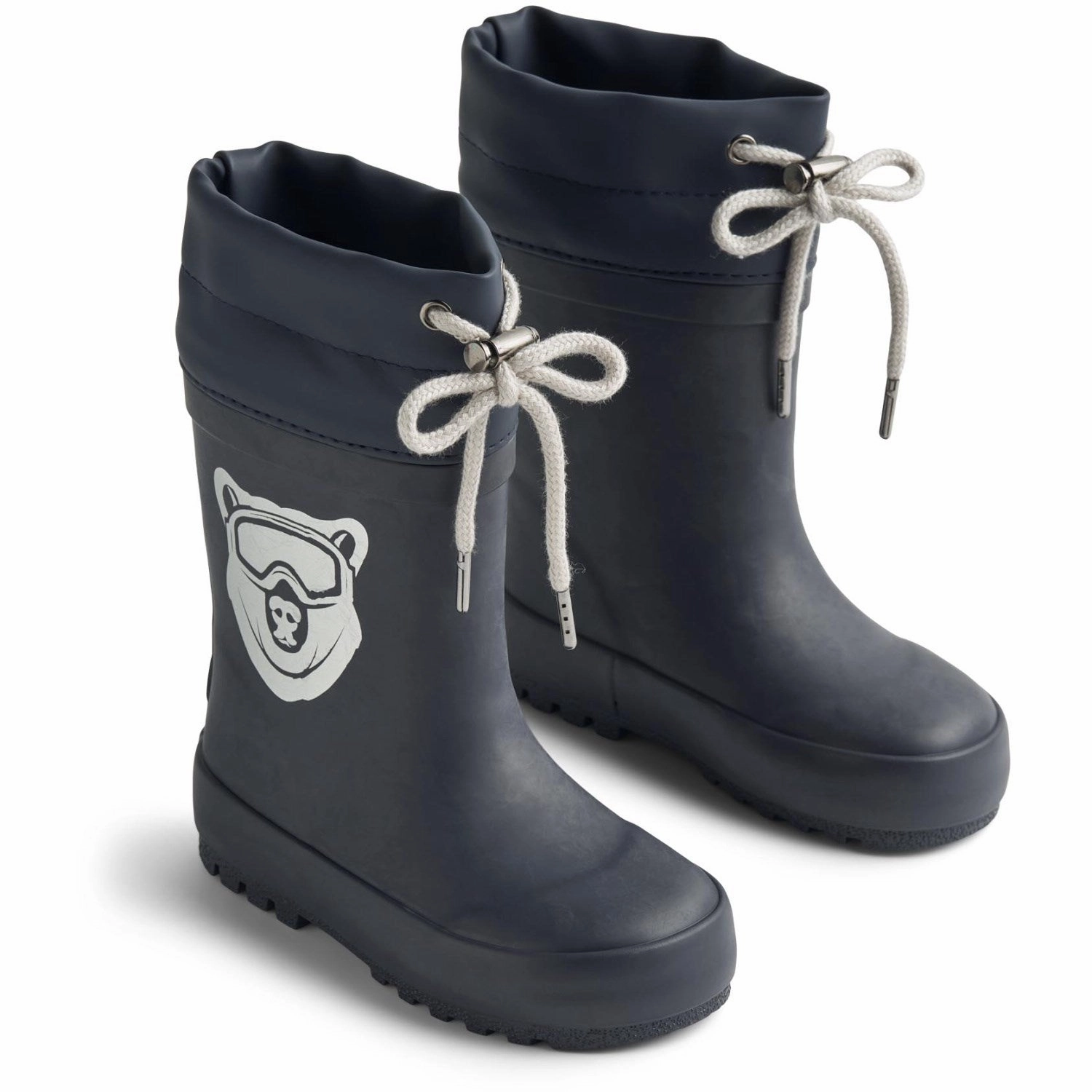 Wheat Navy Bear Rubber Boot Thermo Solid Kids Thermo Boots discount price