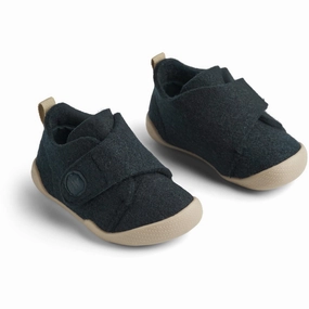 Wheat Navy Indoor Shoe Fleecy House Slippers for Kids on sale