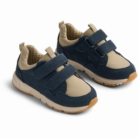 Wheat Navy Sneaker Toney Kids Velcro Sneakers discount